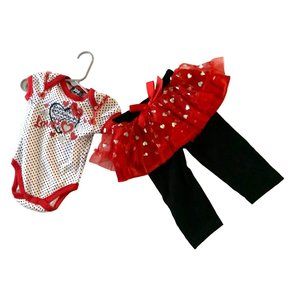 New DDG Darlings Girls Infant Baby 0 3 months 2 piece set outfit Bodysuit pants